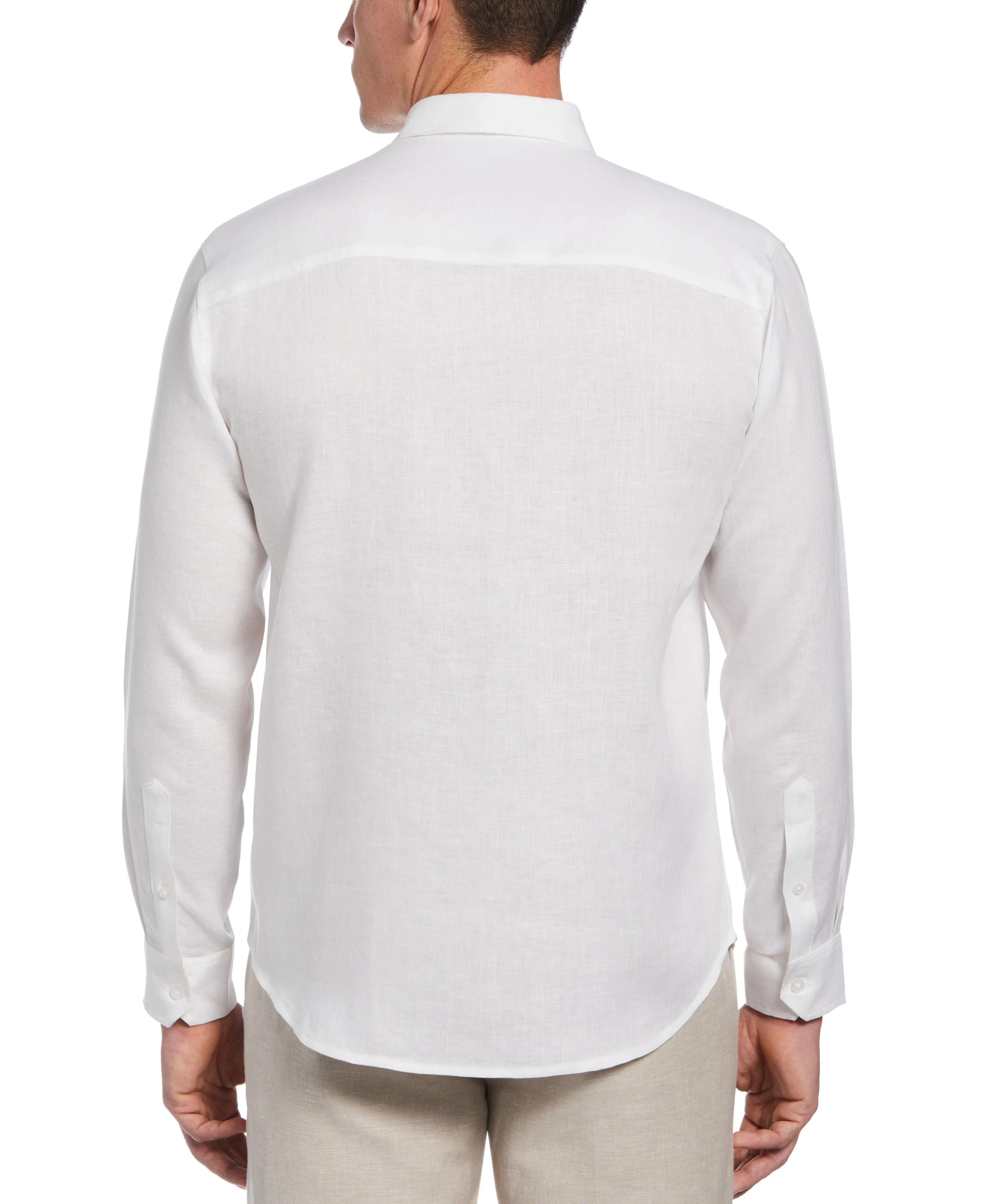 100% Linen Long Sleeve Panel With Embroidery Shirt