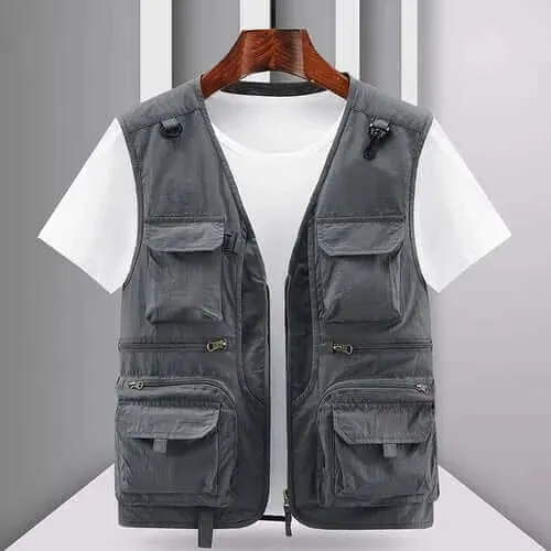 2023 Summer New Men US Tactical Hiking Fishing Vest Photographer