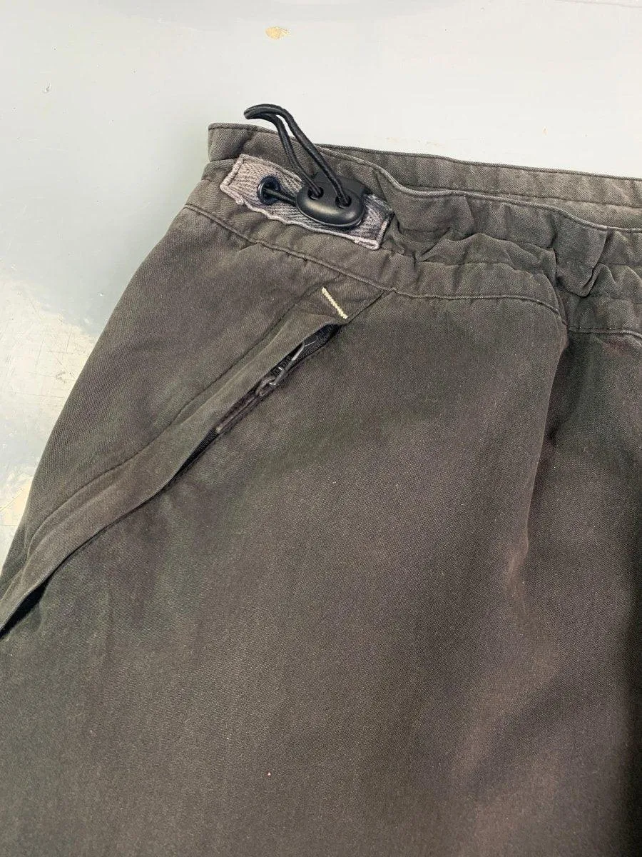 (30-34) John Richmond Early 2000s Washed Black Utility Cargo Shorts