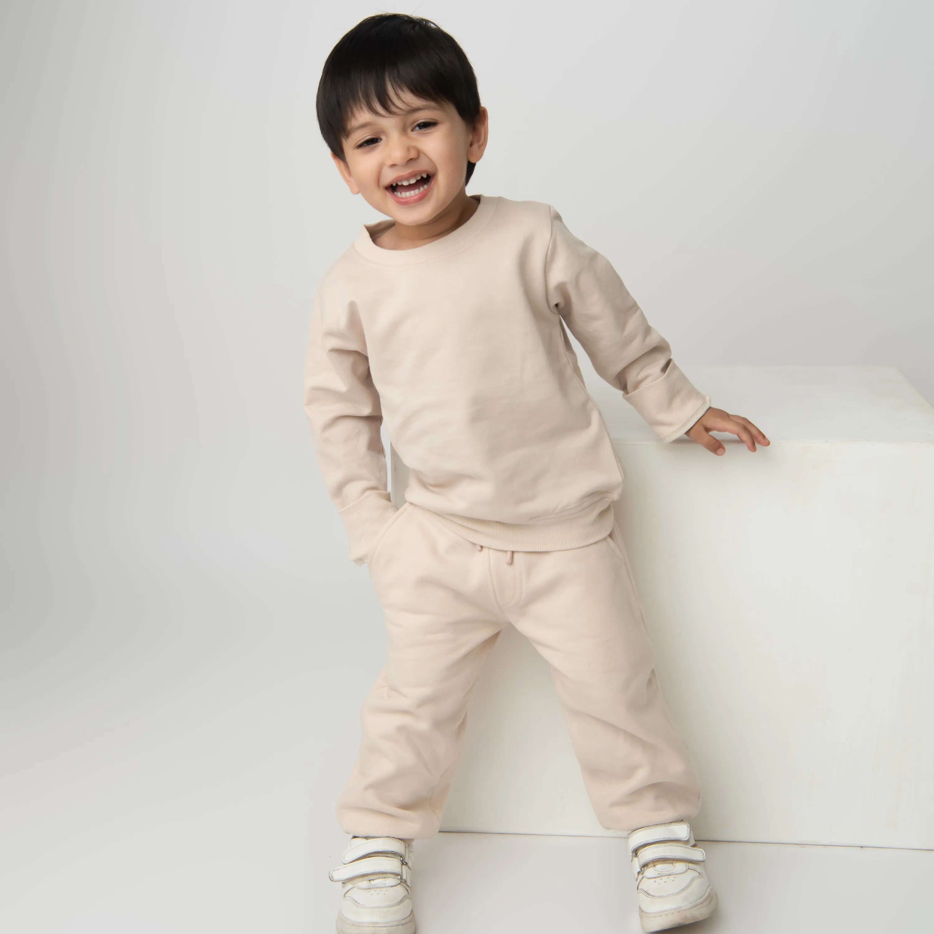 Almond Organic Fleece Relaxed Jogger