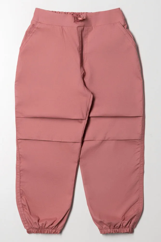 Balloon Leg Cargo Jogger Dusty Pink