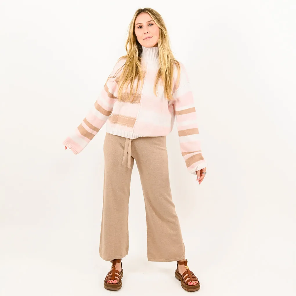 Barb Lounge Pant Cropped ~ Oatmeal