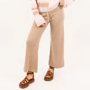 Barb Lounge Pant Cropped ~ Oatmeal