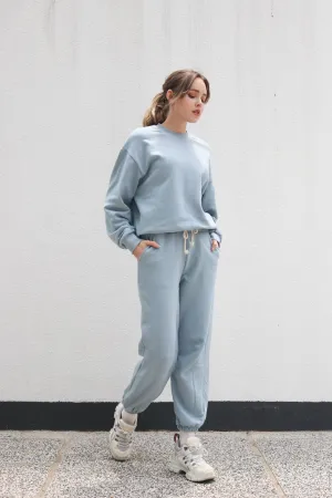 Blue Crewneck & Joggers Set