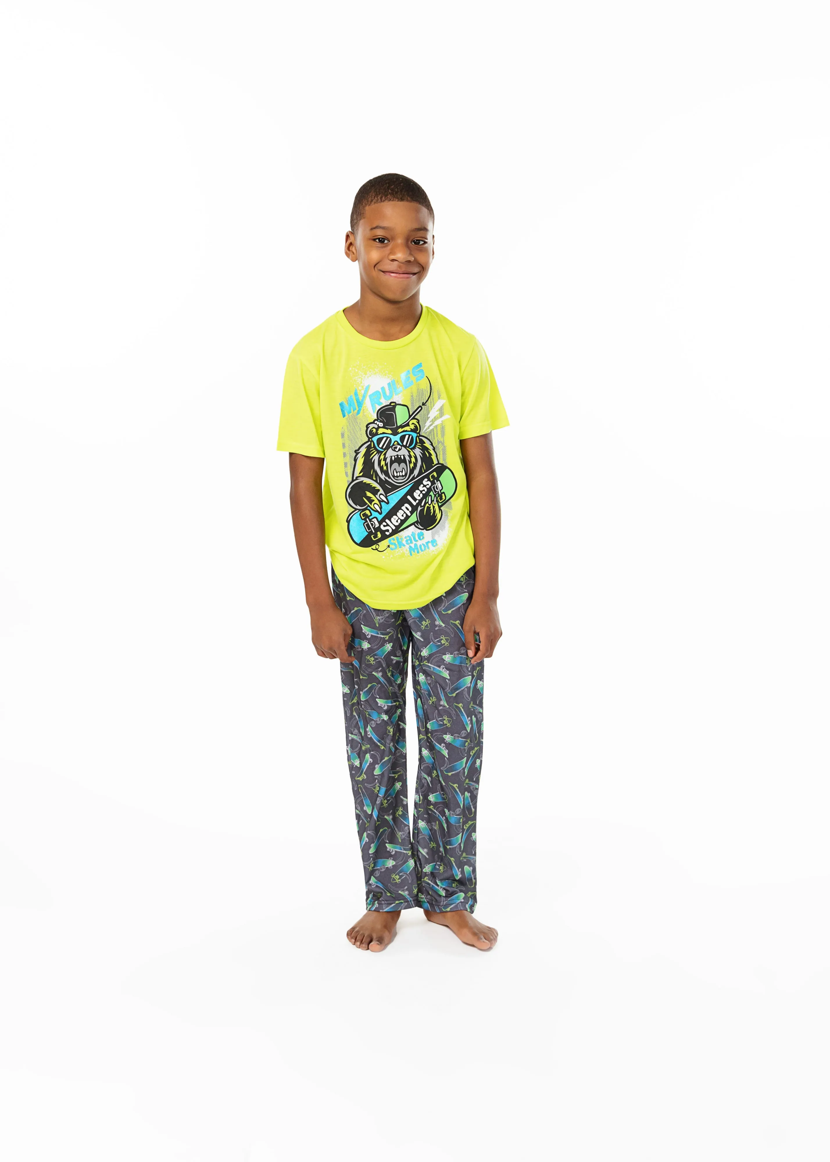 Boys My Rules 2-Piece Pajama Sleep Pants Set