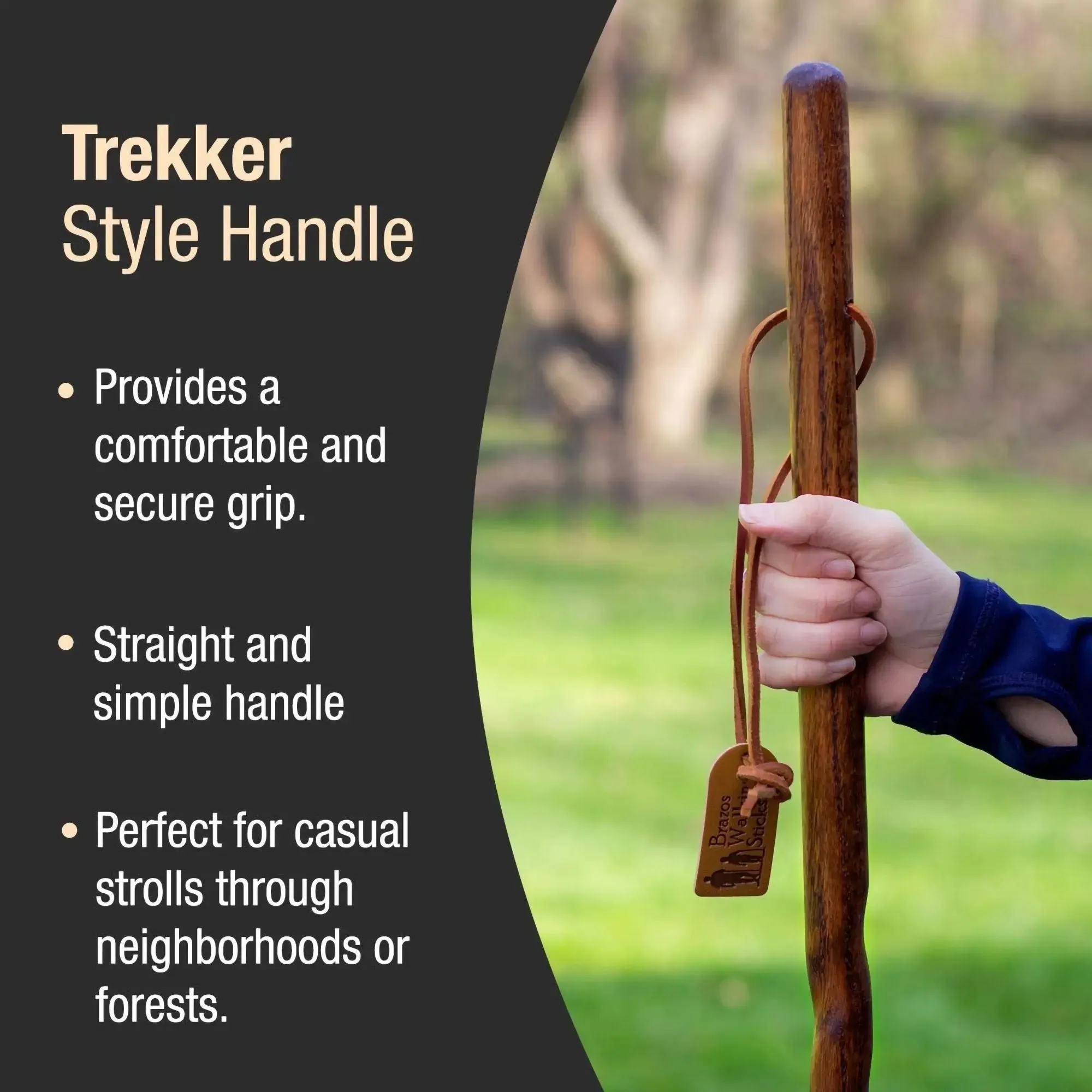 Brazos™ Twisted Pine Handcrafted Walking Stick, 55-Inch