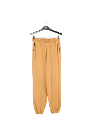 Camel organic-cotton jersey sweatpants