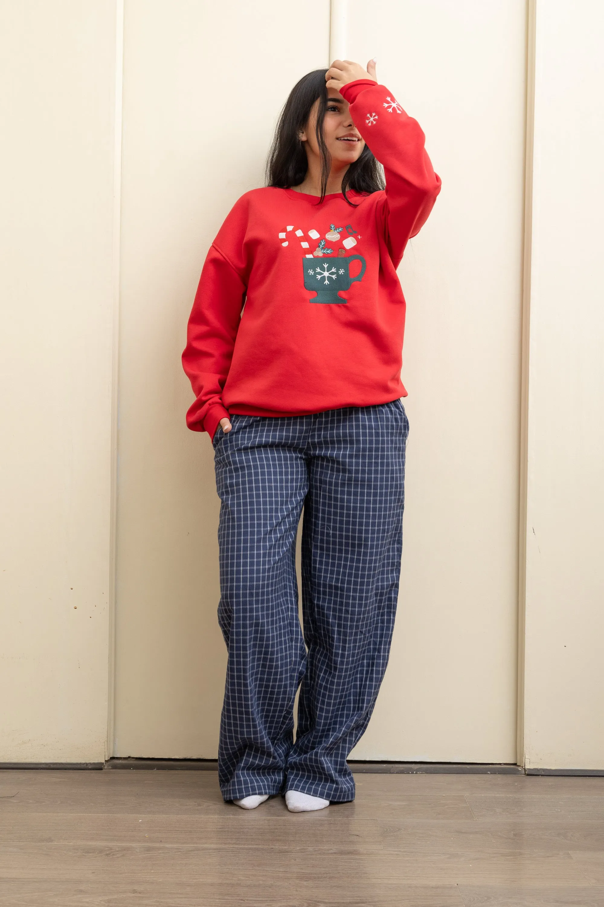 Christmas Checkered Pajama - Red