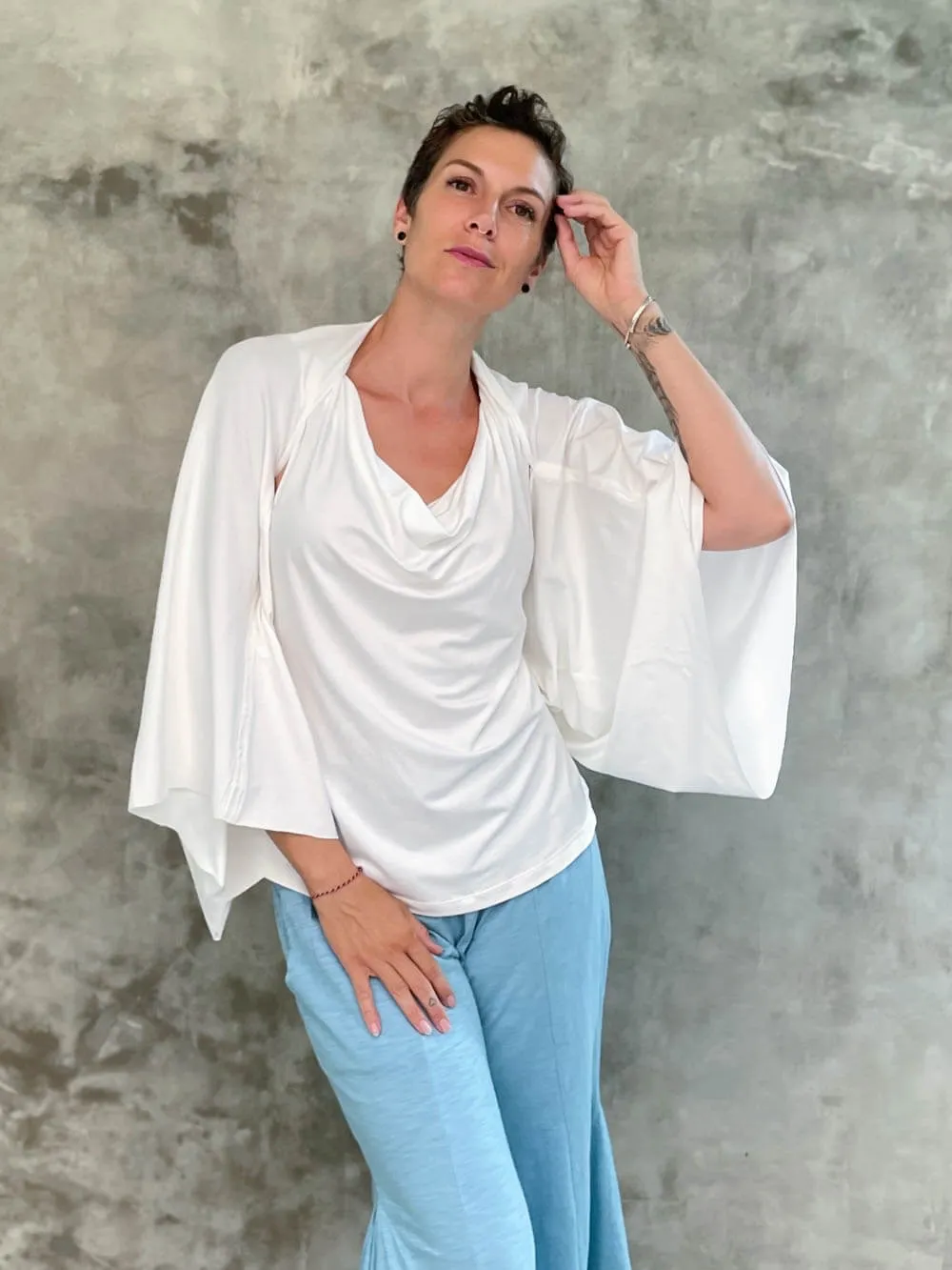 Convertible Wing Shrug Tunic