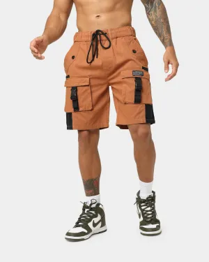 Crooks & Castles Washed Twill Shorts Tan