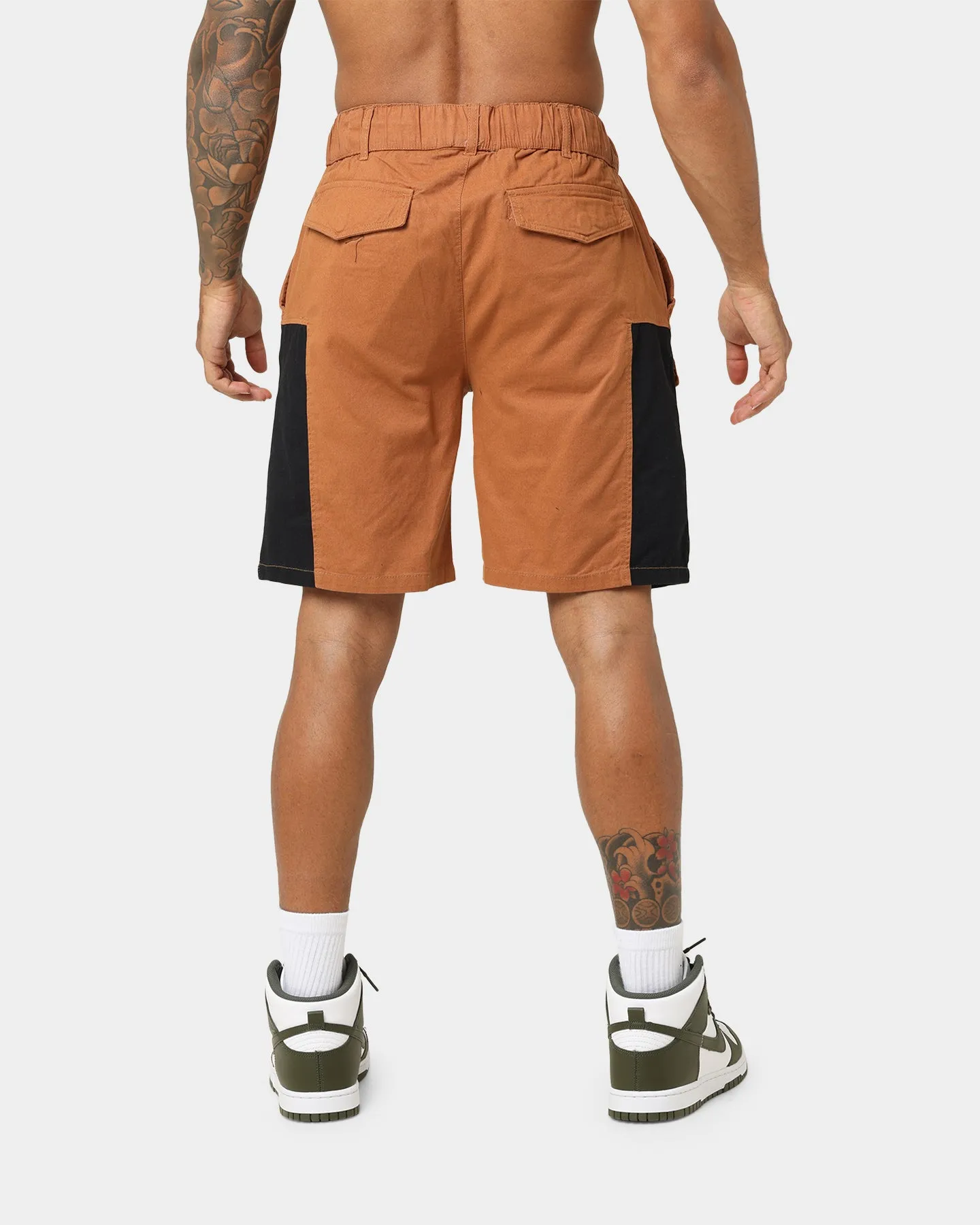 Crooks & Castles Washed Twill Shorts Tan