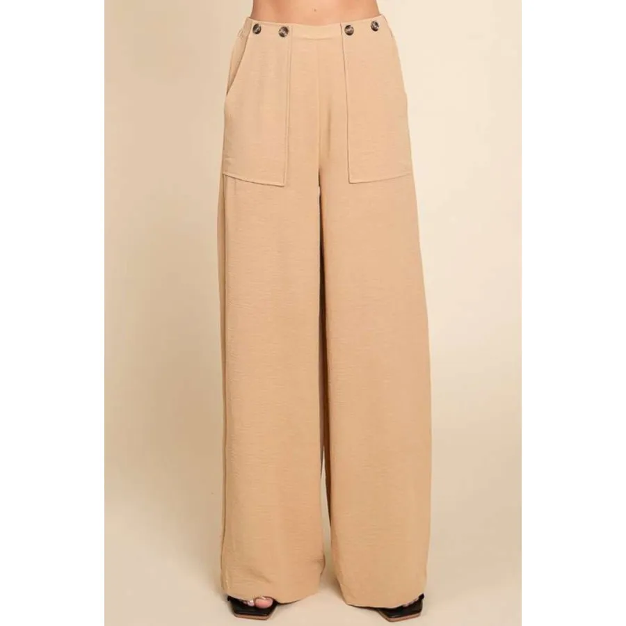 Culture Code Full Size High Waist Wide Leg Cargo Pants