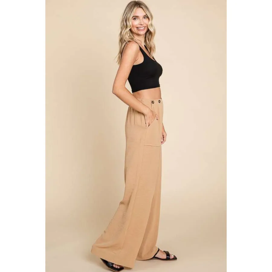 Culture Code Full Size High Waist Wide Leg Cargo Pants