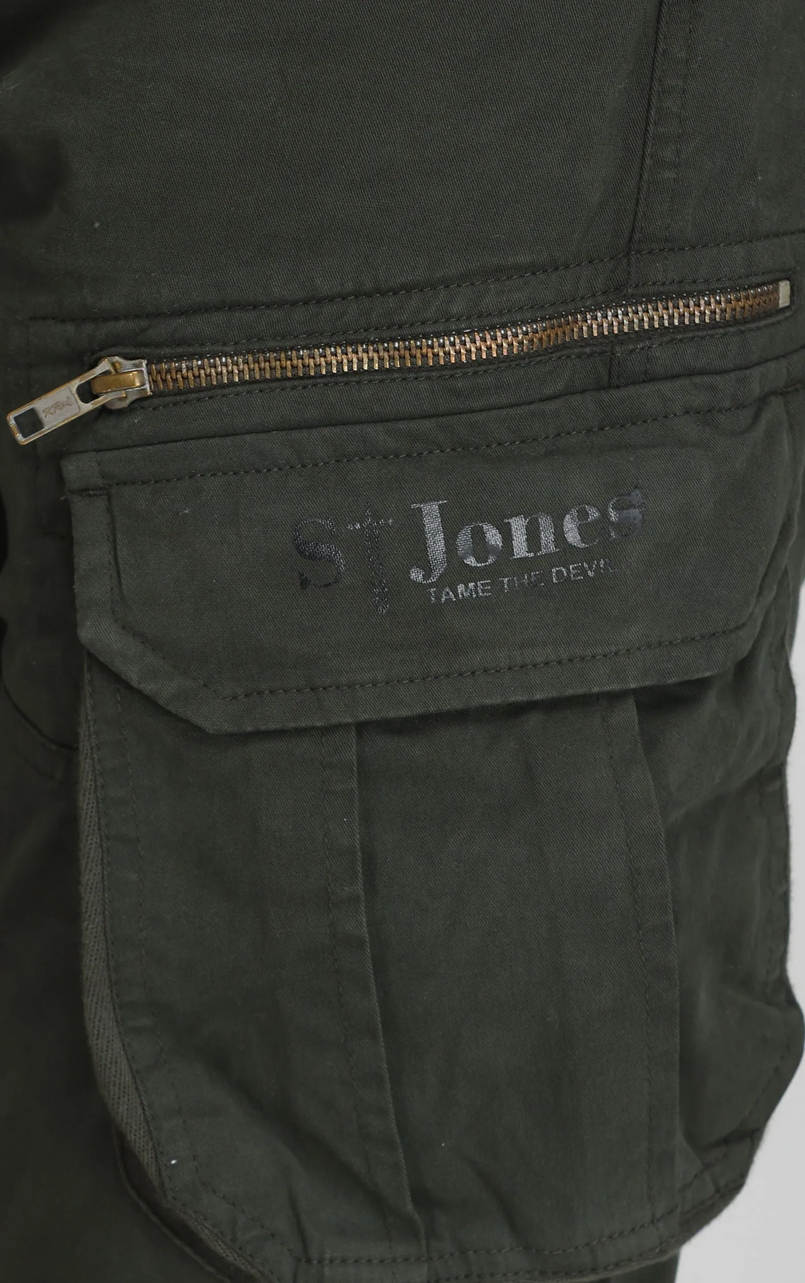 DARK GREEN COTTON CARGO 8-POCKETS