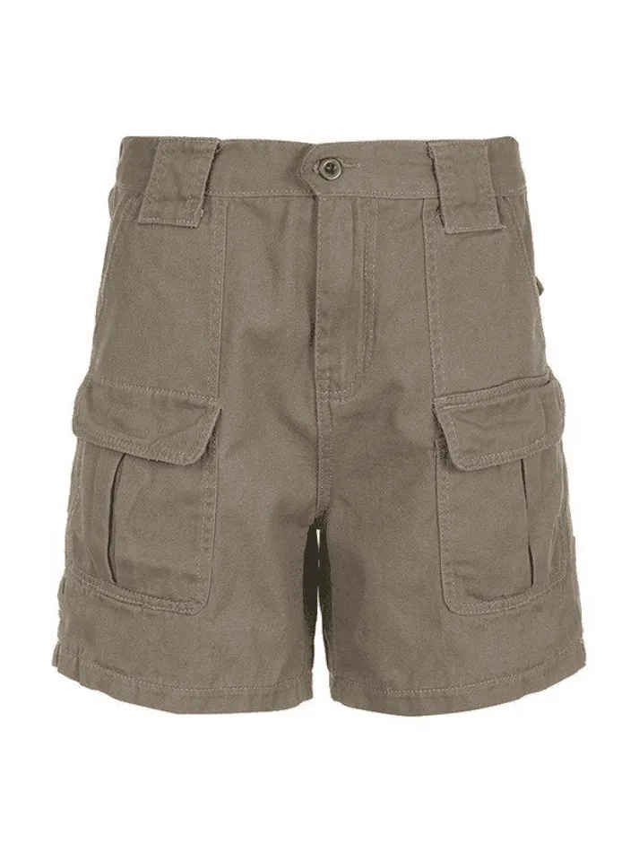 Denim Straight Leg Cargo Shorts