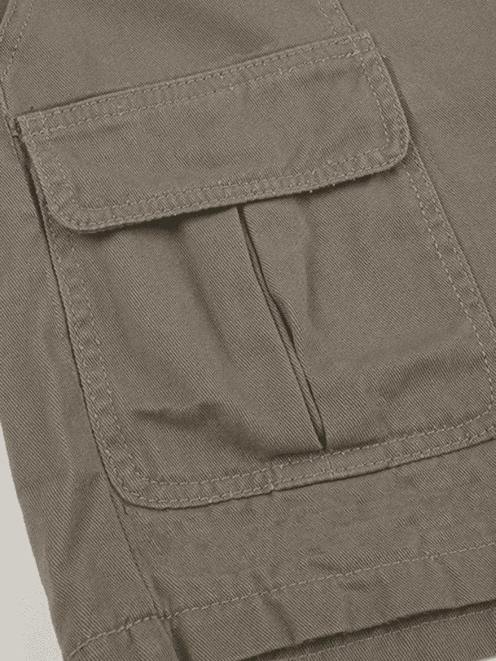 Denim Straight Leg Cargo Shorts