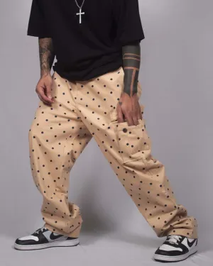 Dotted Clown Pants - Black on Beige