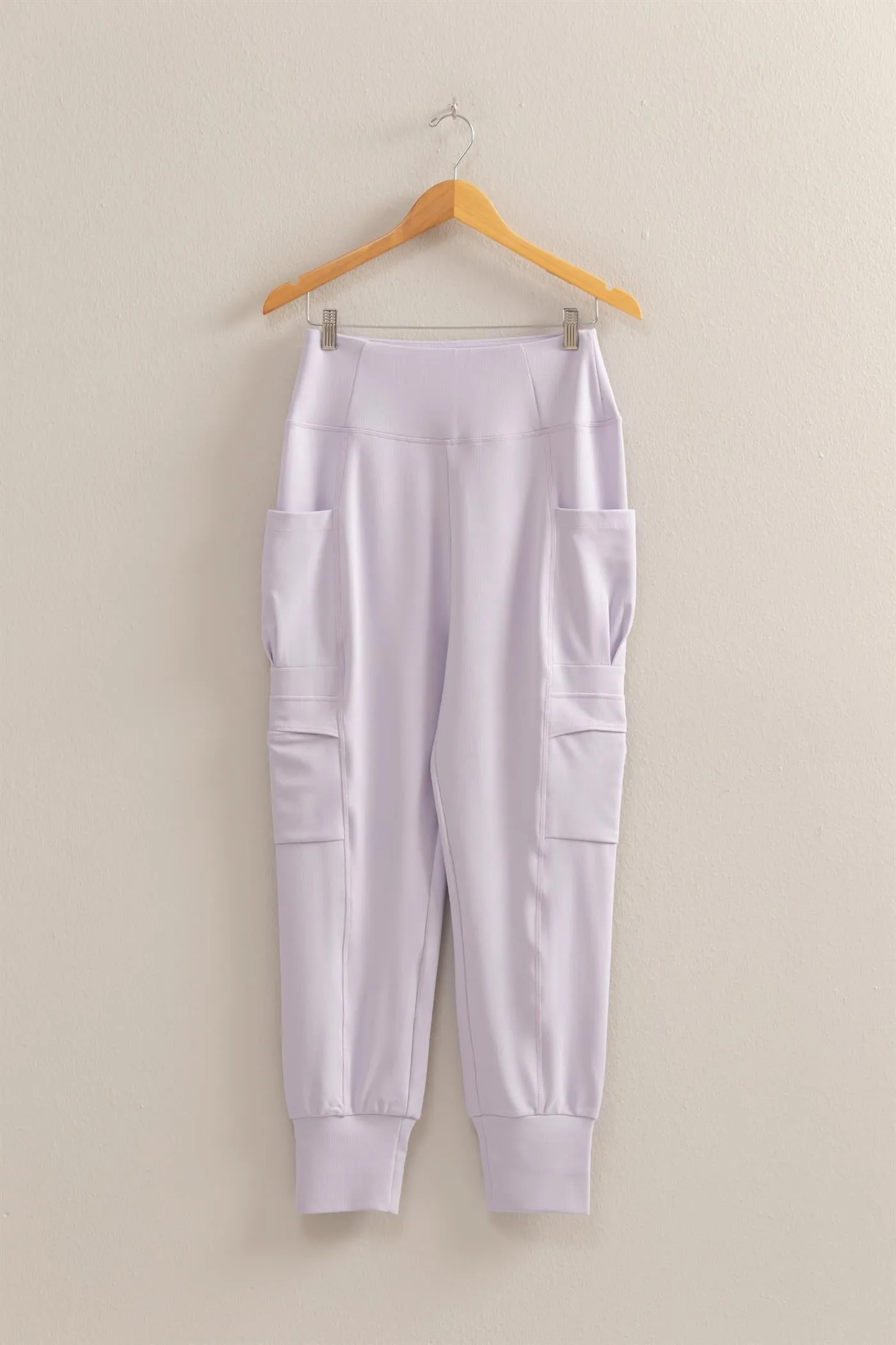 DZ25A677-High-Waist Pocket Detail Comfy Sweatpants