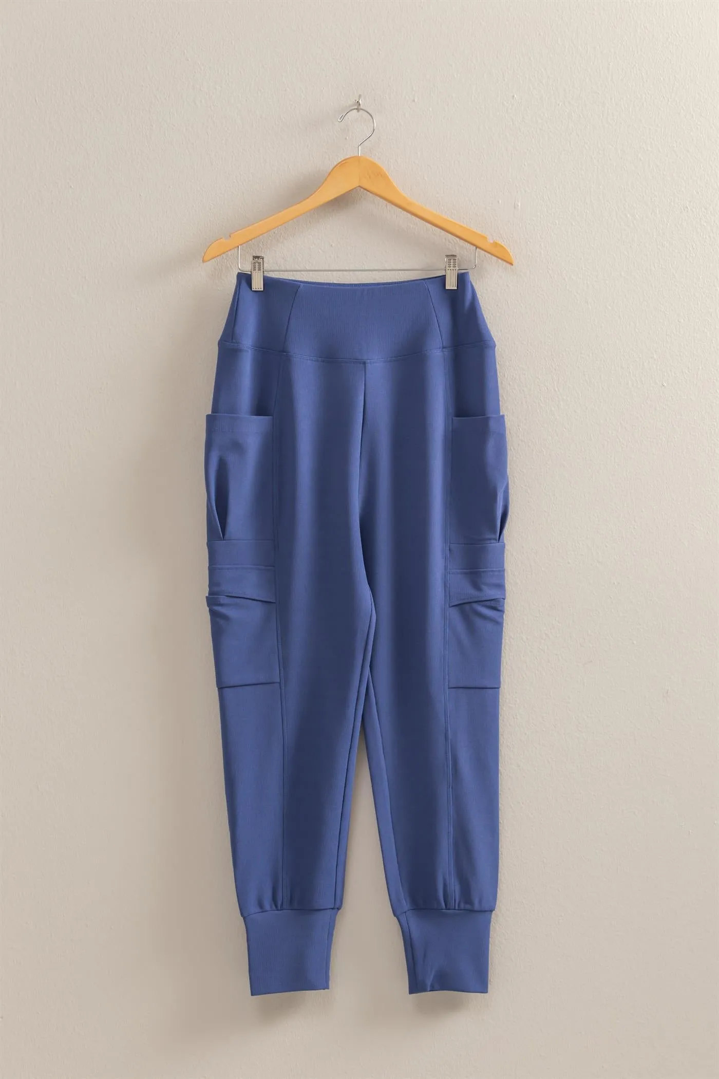 DZ25A677-High-Waist Pocket Detail Comfy Sweatpants