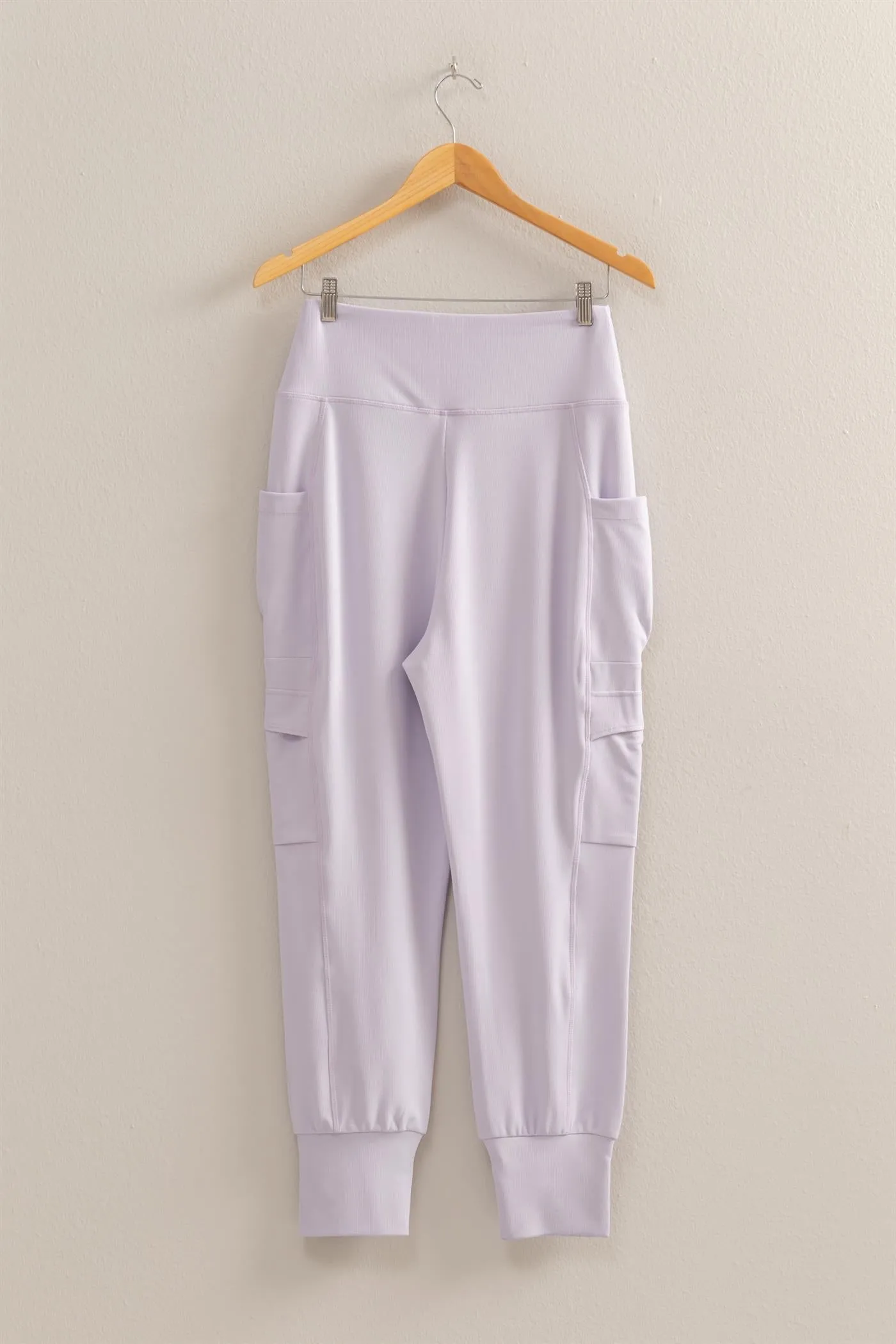 DZ25A677-High-Waist Pocket Detail Comfy Sweatpants