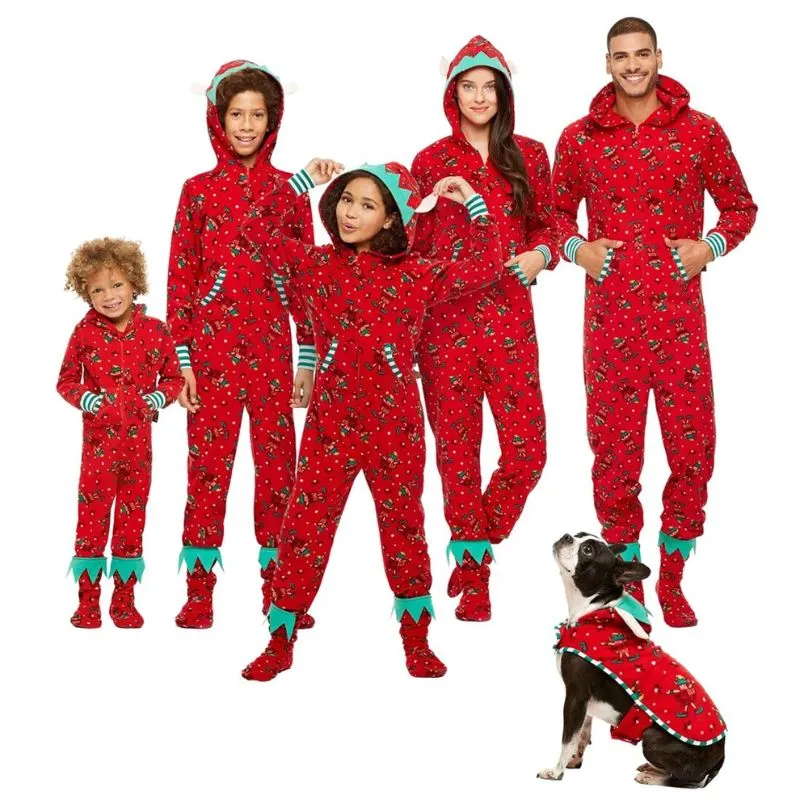 Elegant Family Matching Christmas Pajamas Set