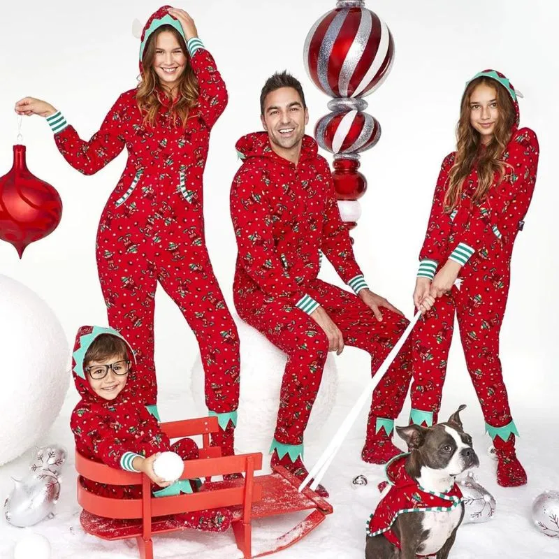 Elegant Family Matching Christmas Pajamas Set