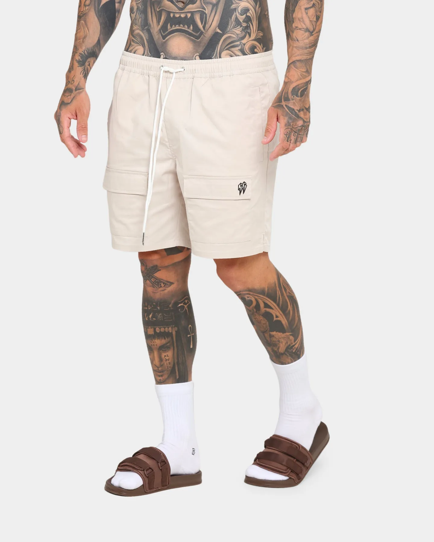 EN ES Utility Beach Shorts Off White