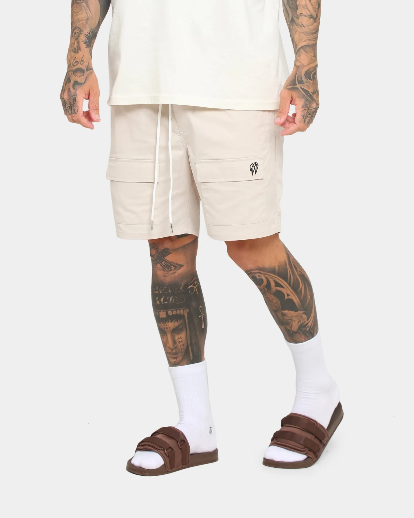 EN ES Utility Beach Shorts Off White