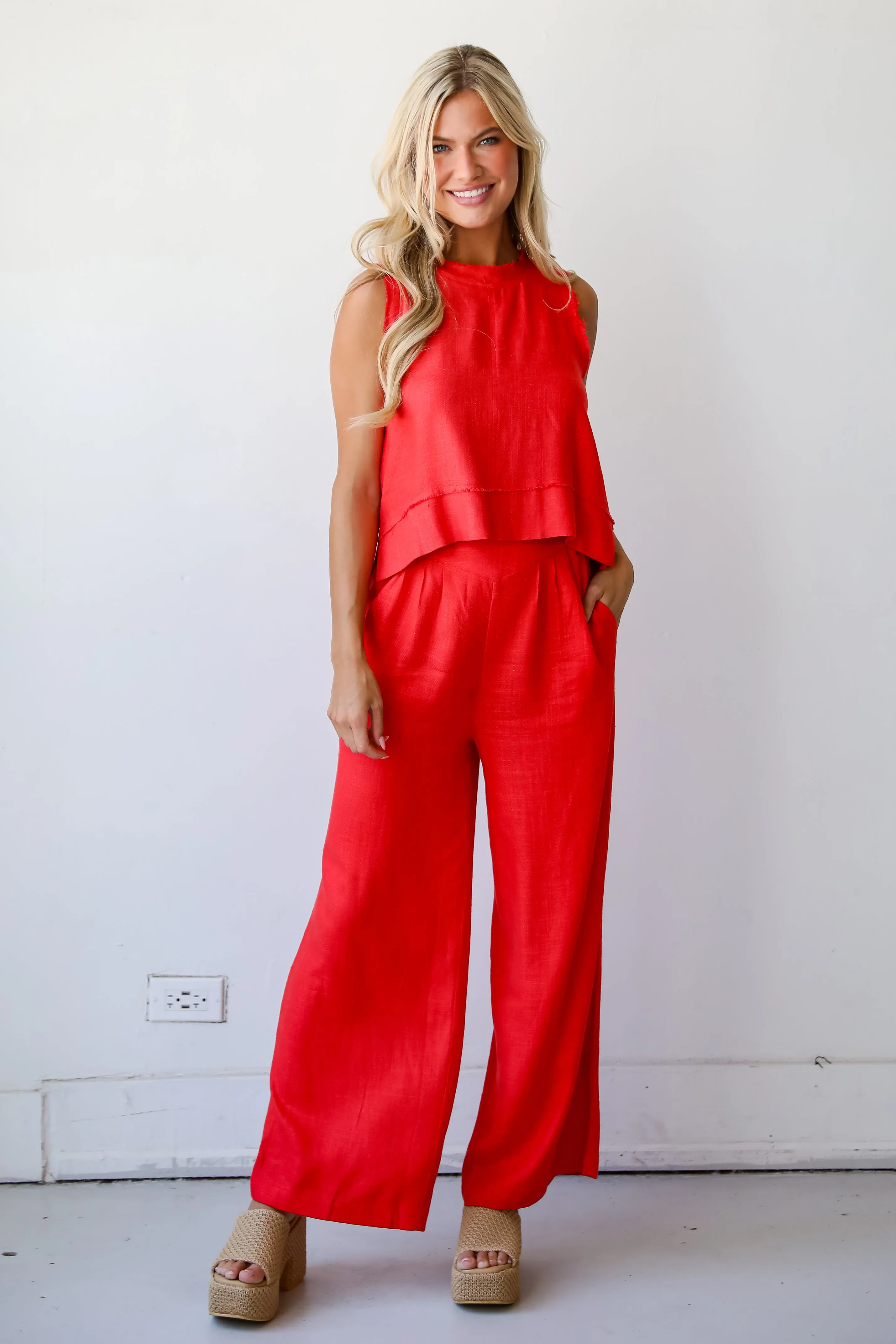 FINAL SALE - Dreamy Decision Linen Pants - DU DEAL