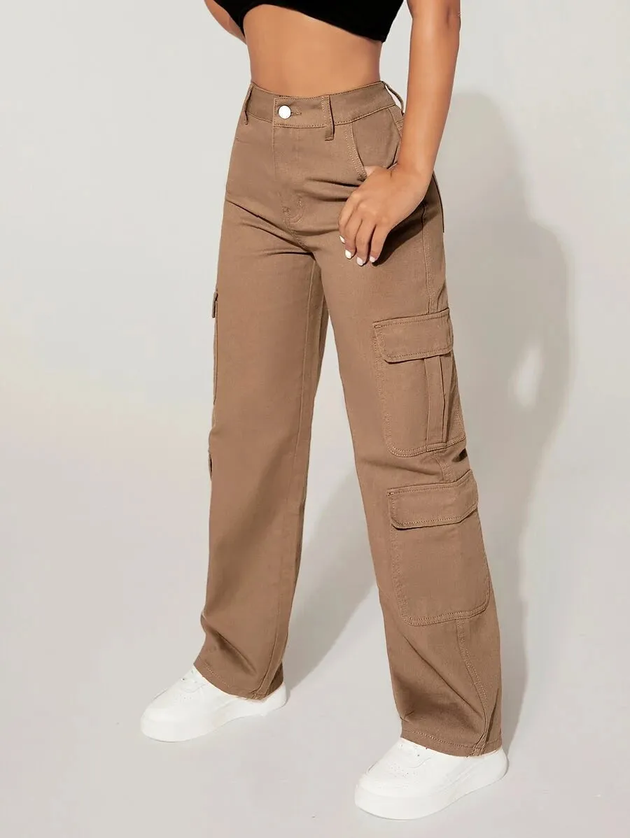 Flap Pocket Cargo Easy Wear Jeans