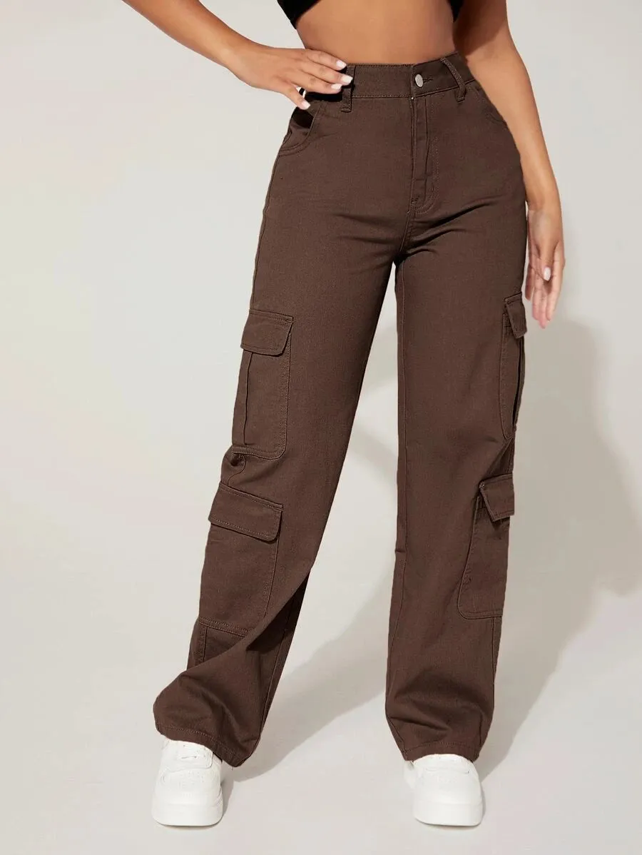 Flap Pocket Cargo Easy Wear Jeans