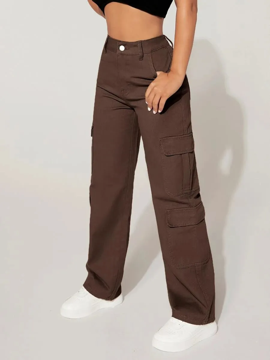 Flap Pocket Cargo Easy Wear Jeans