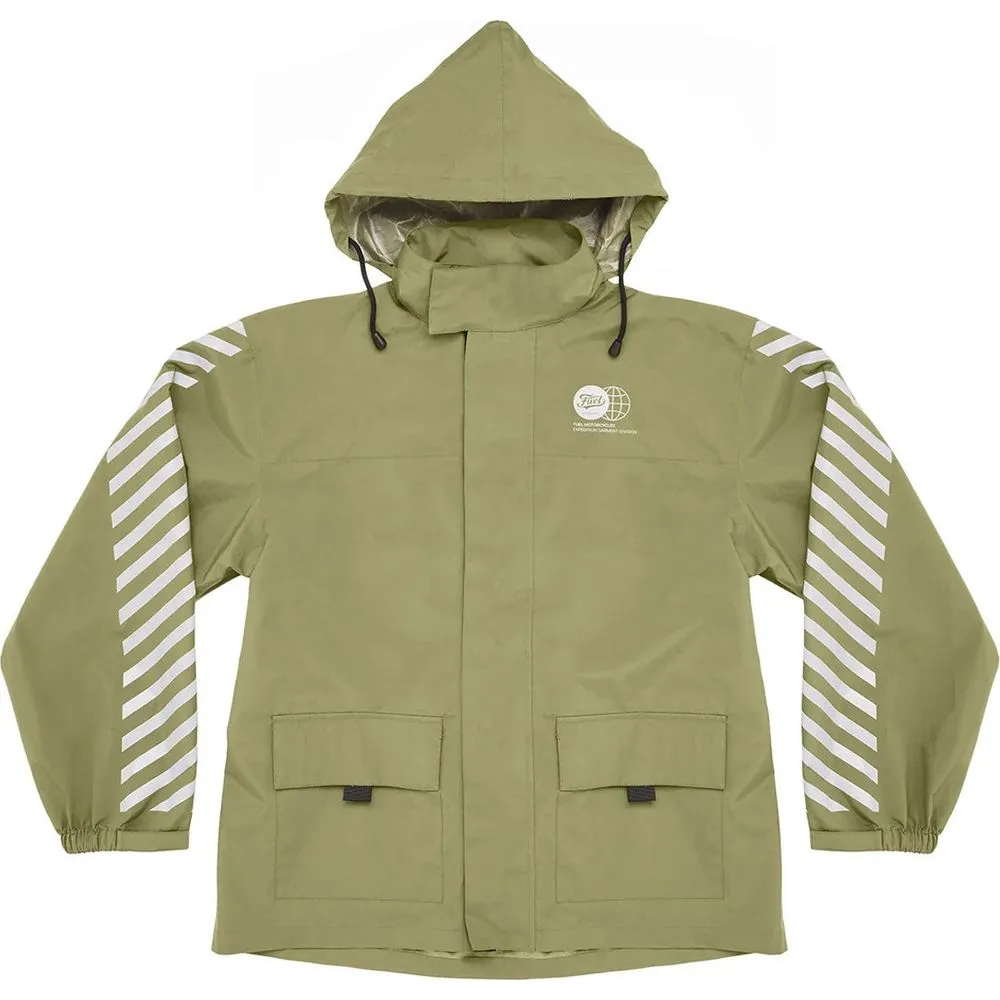 Fuel Rainer Two Piece Over Rain Suit Army Green