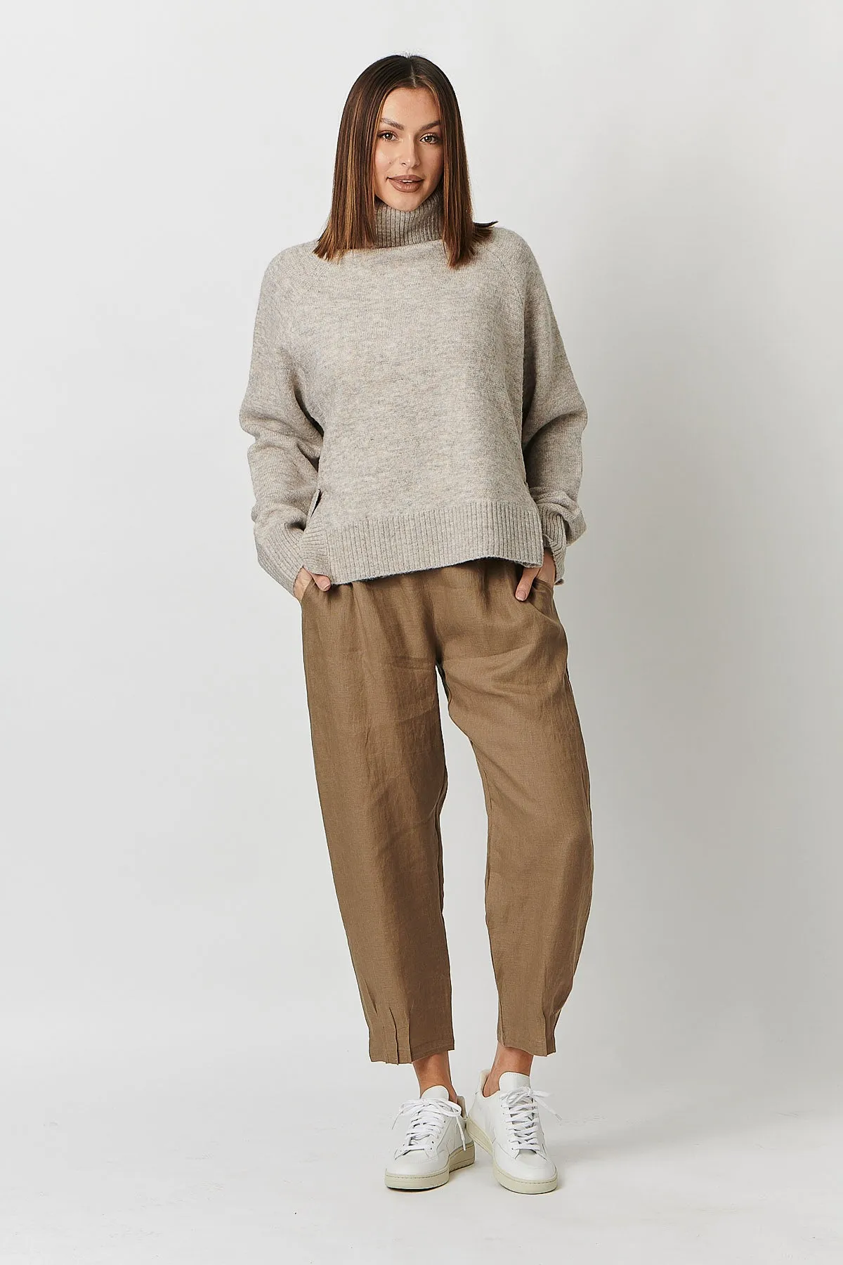 GA356 Staple Linen Pants in Tobacco