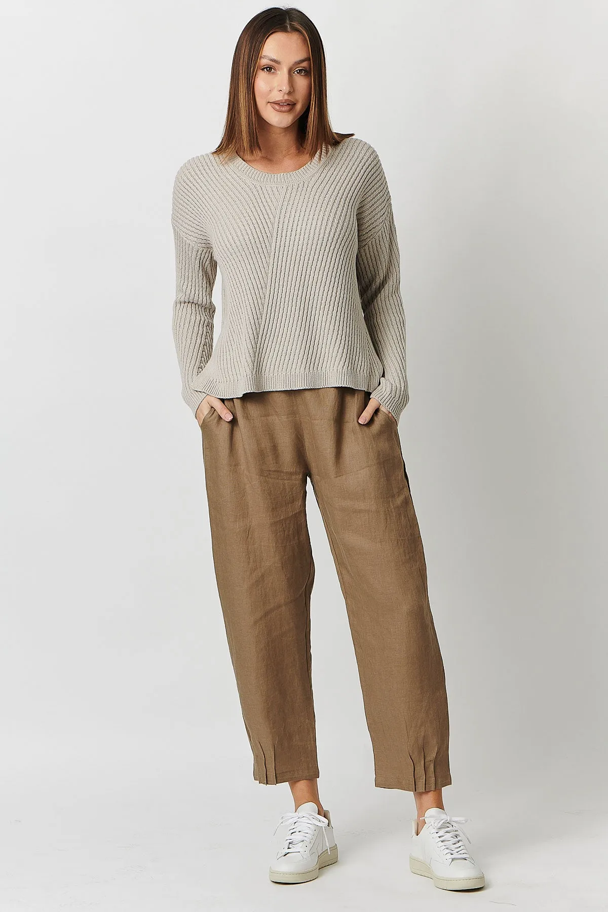 GA356 Staple Linen Pants in Tobacco