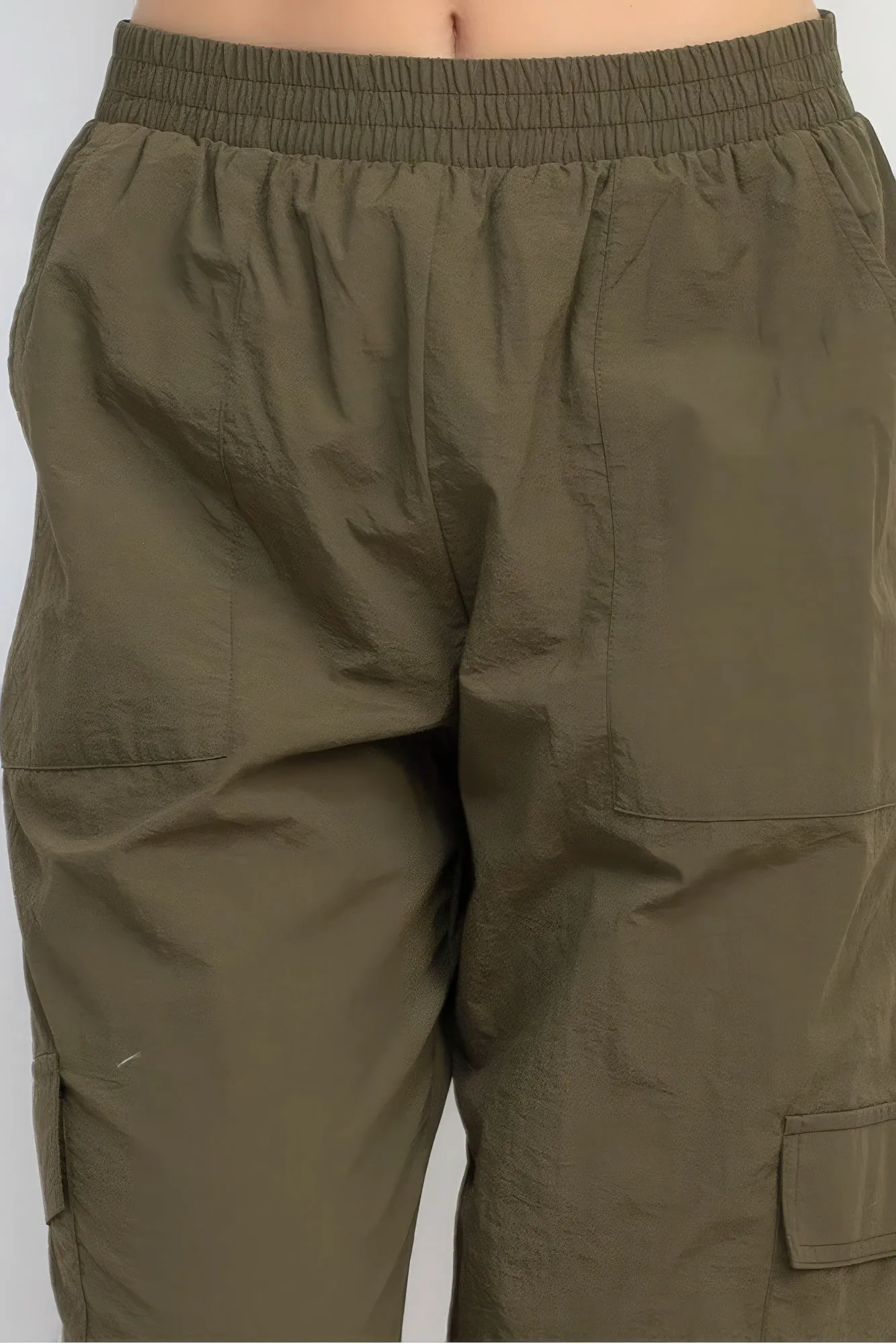 High-rise Cargo Parachute Pants