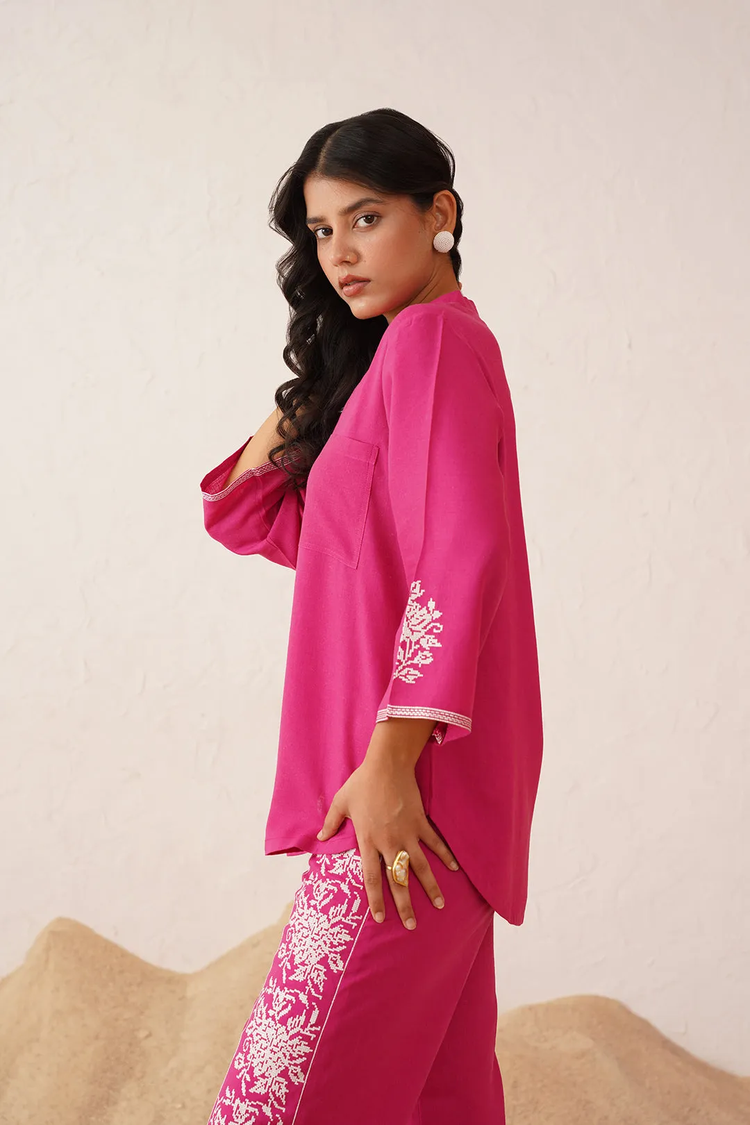 Hot Pink Cross Stitch Co-ord Set