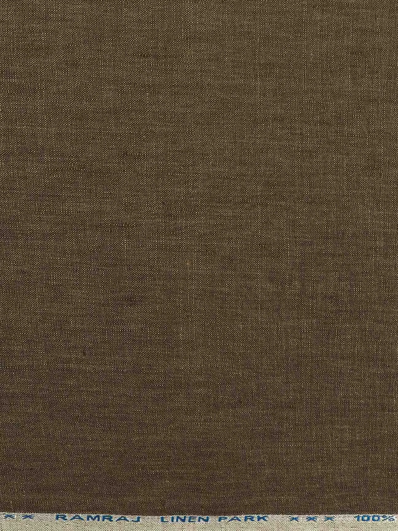 Linen Brooks Suiting Fabric Brown