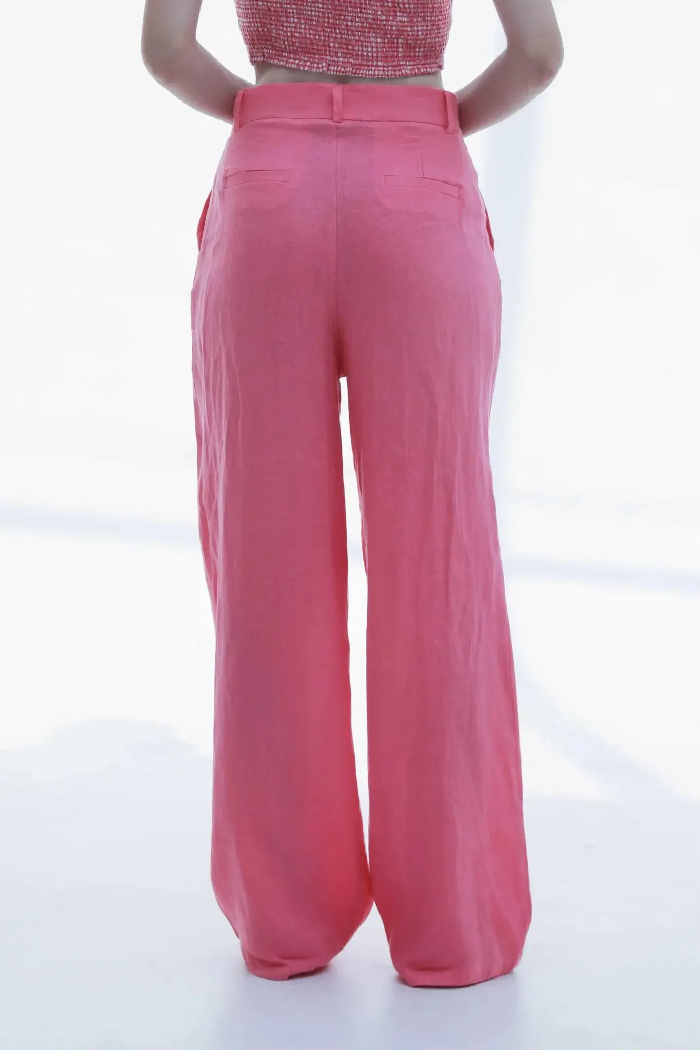 Linen High Waisted Wide Leg Pants