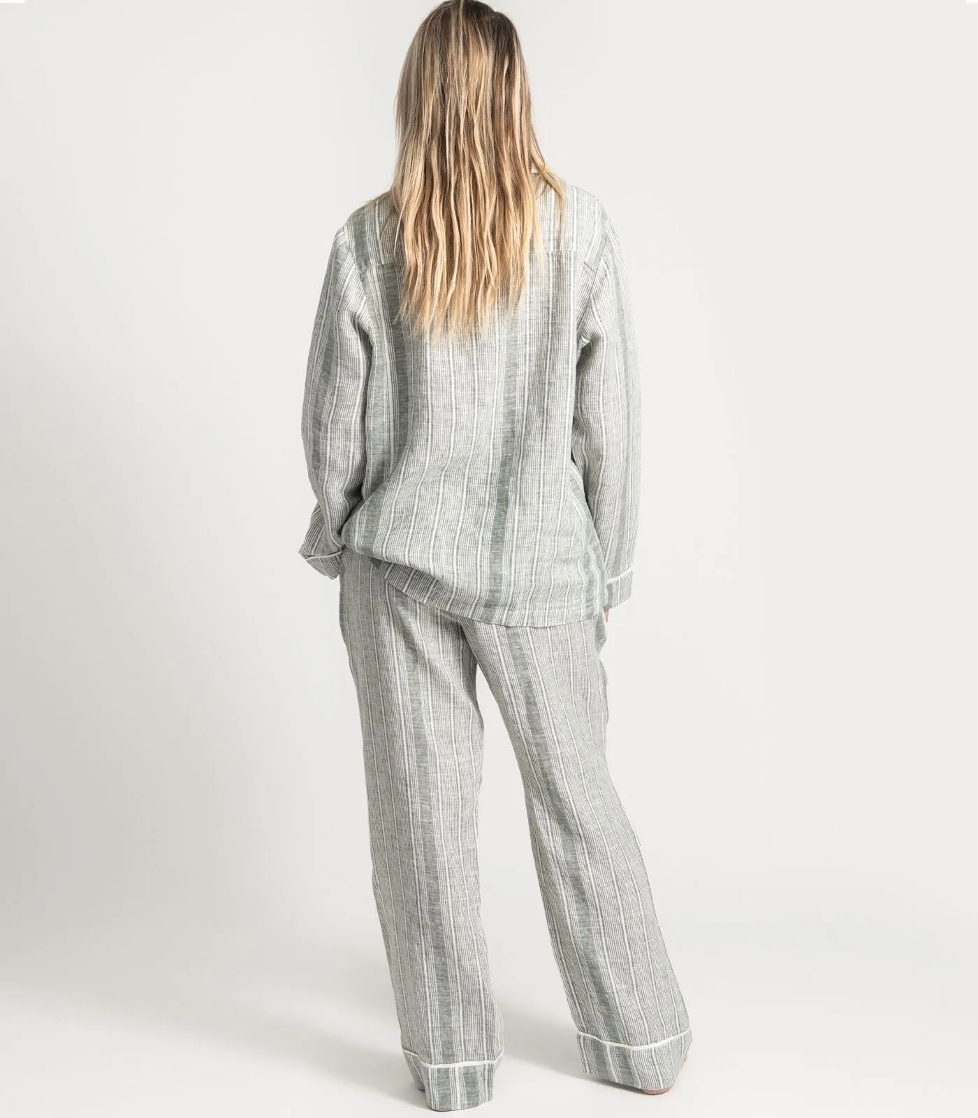 Linen Long PJ Set