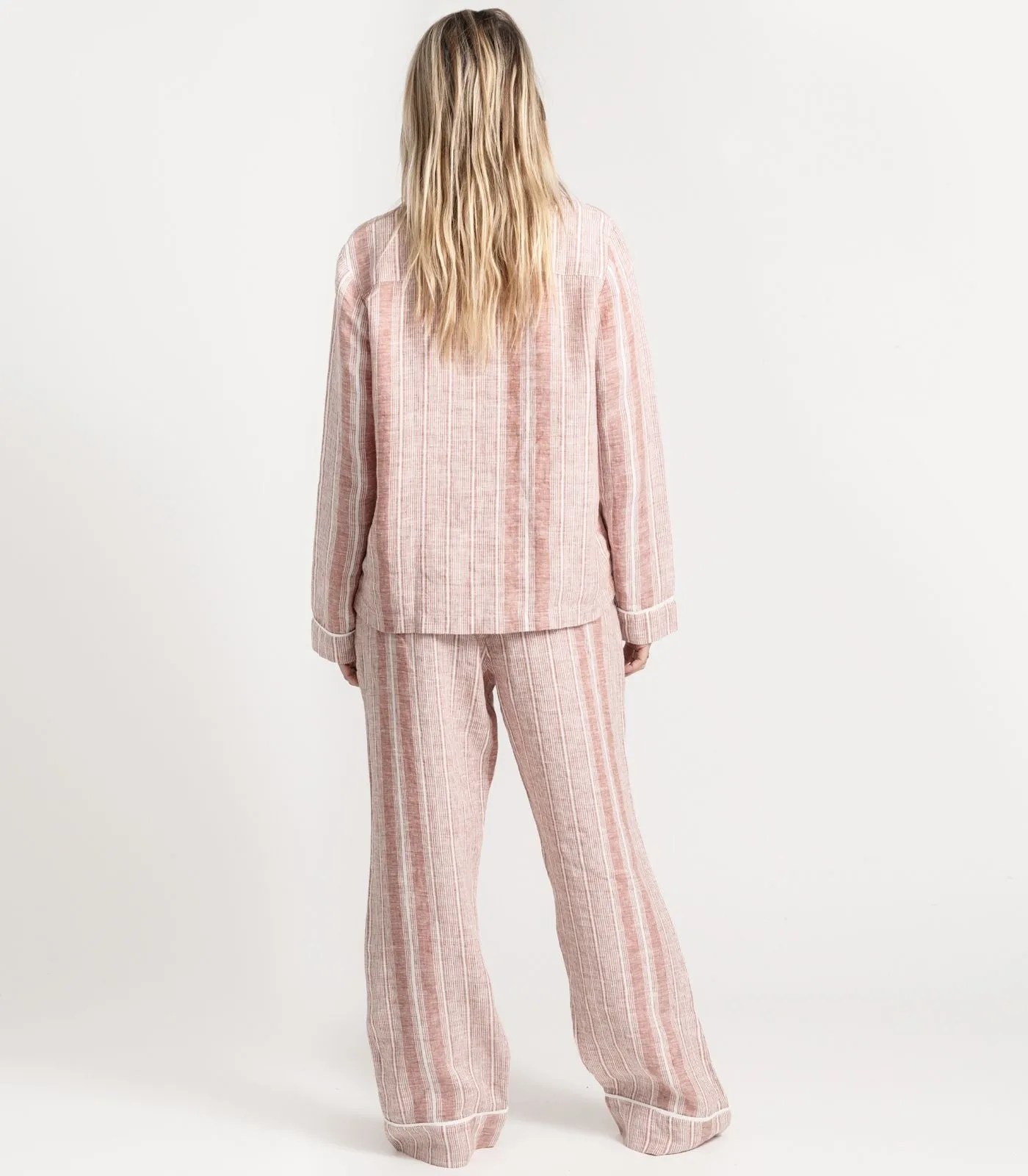 Linen Long PJ Set