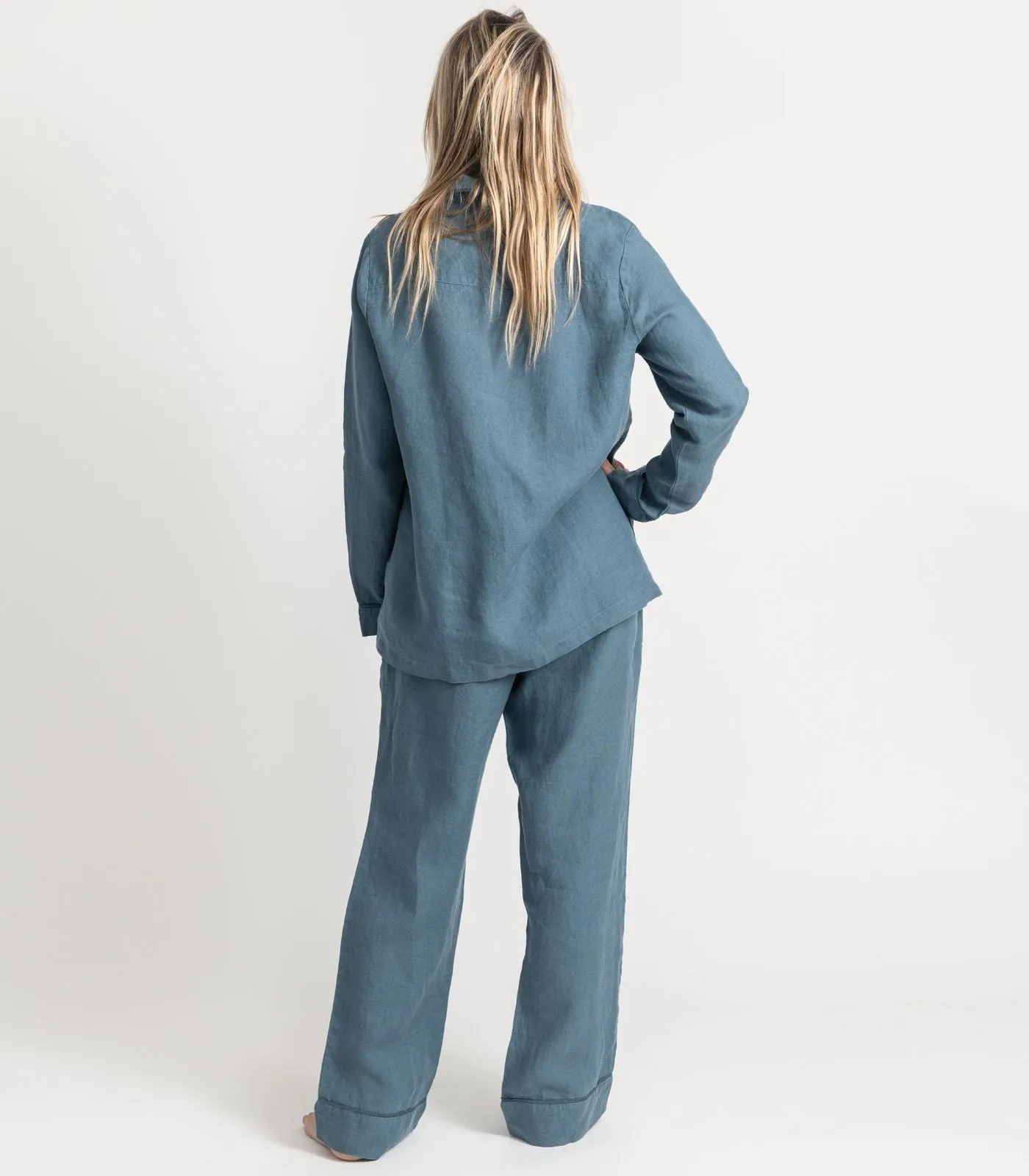 Linen Long PJ Set