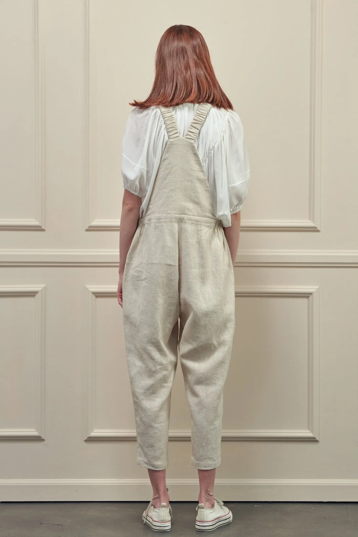 Linen overall pants