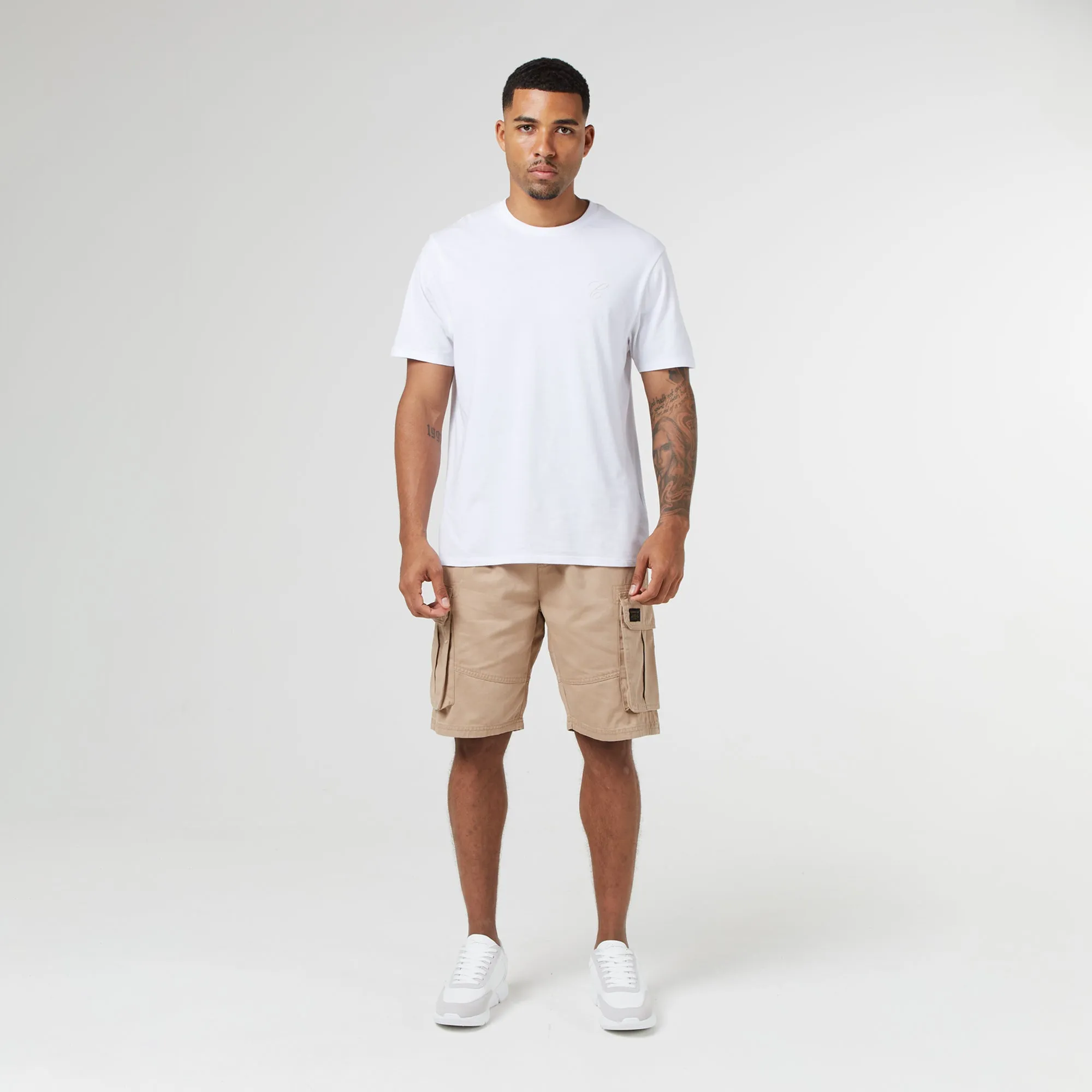 Long Fit Utility Cargo Short | Stone