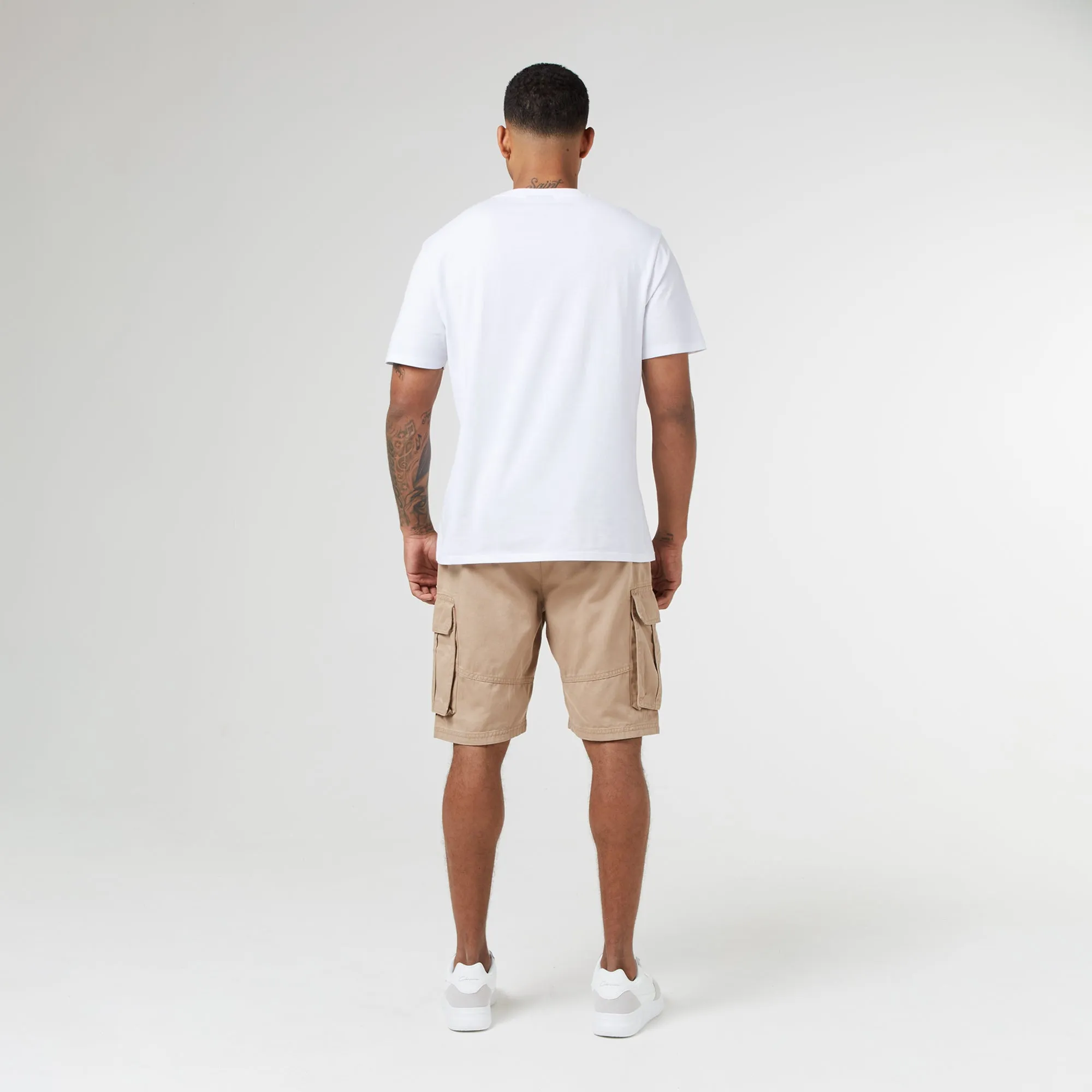 Long Fit Utility Cargo Short | Stone