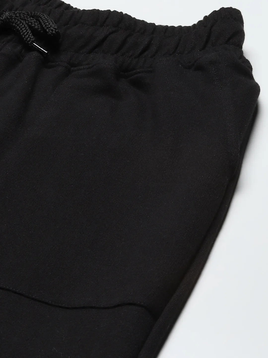 Men Black Solid Relaxed Fit Gym Joggers