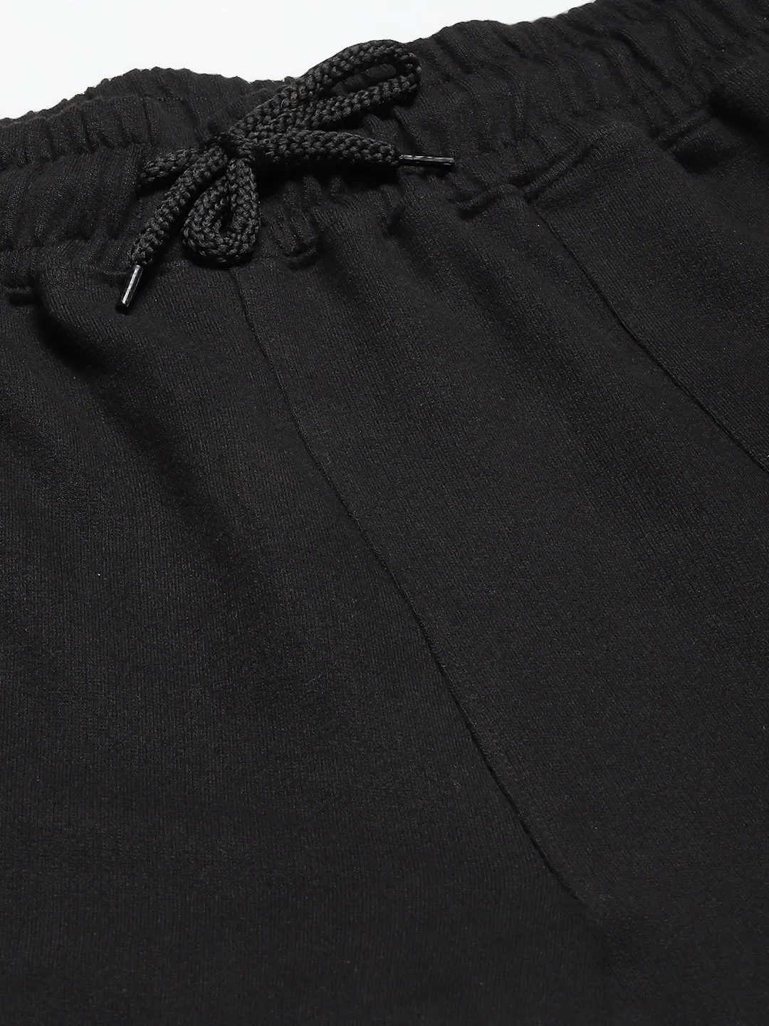 Men Black Solid Relaxed Fit Gym Joggers