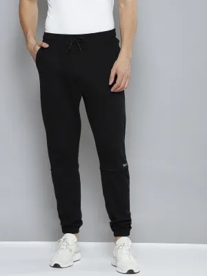 Men Black Solid Relaxed Fit Gym Joggers