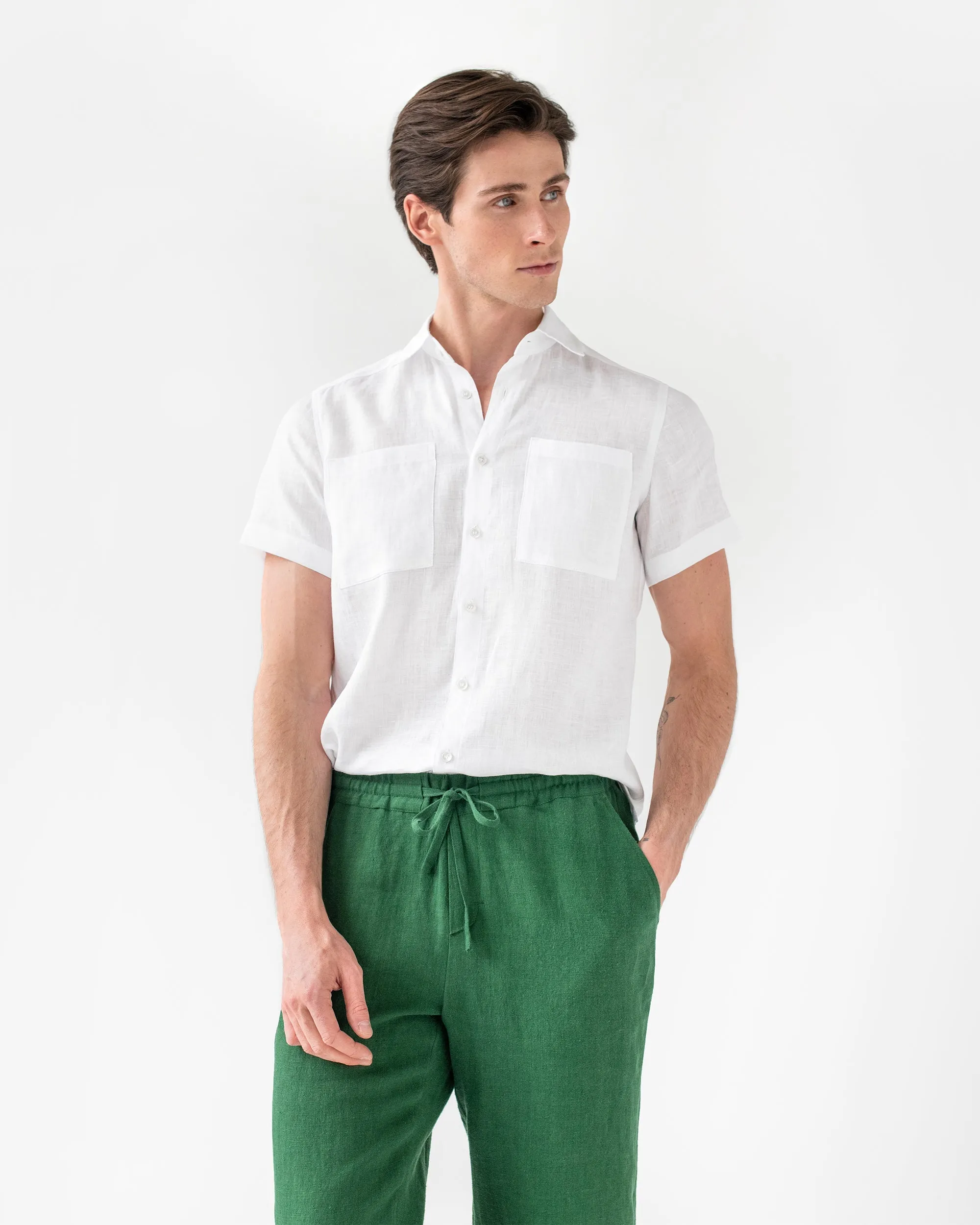 Men's linen pants PALERMO in Green