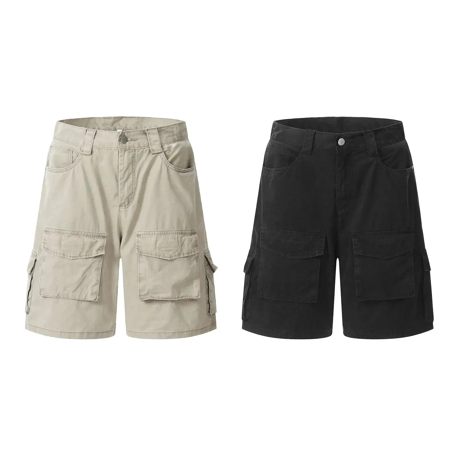 Multi Pockets Baggy Cargo Jort